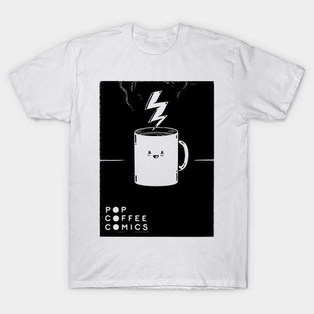 Pop Coffee Comics - Extra Energy Edition (Inverted) T-Shirt by Coffee Hotline